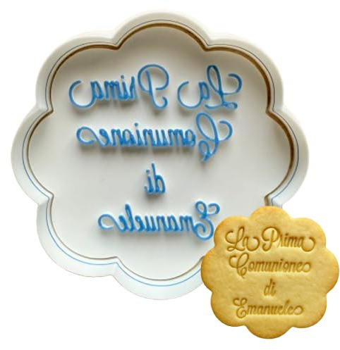 Tagliabiscotti personalizzato La mia Prima Comunione con CUTTER selezionabile E NOME PERSONALIZZATO - Religione Sacramento - Cookies cutter - - 8cm