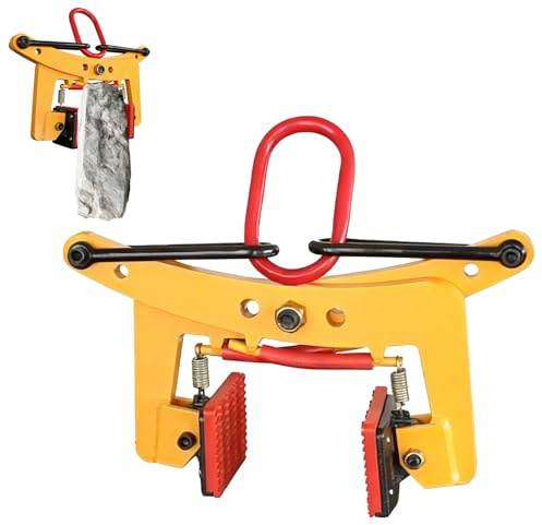 Bordsteinzange 325 kg, Verstellbarer X-förmiger Plattenheber (6–24 cm) mit rutschfesten Gummipads, Steinzange aus legiertem Stahl für Marmor, Granit und Bordstein-Transport
