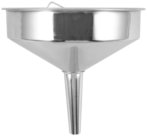Ipetboom Thickened Stainless Steel Large Diameter Funnel 18cm Top Opening 1.9cm Bottom Spout Engine Oil Automotive Fuel Funnel Industrial Powder for Kitchen and Car Use