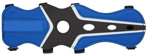 Armskydd bågskytte armskydd, justerbart, skyddande 4-bältestillbehör, lätt målskytte, vuxna, unisex (blå)