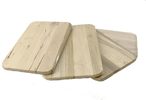 RMB® 4er Set Brotzeitbrett Frühstücks-Brettchen Schneide-Brett aus Holz naturbelassen