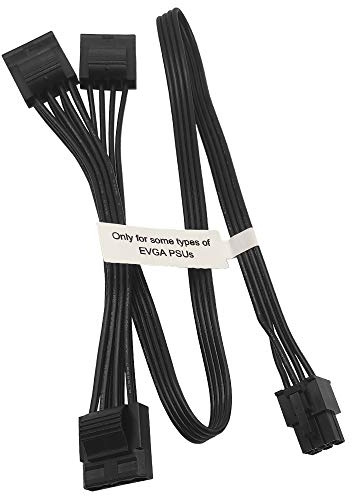 COMeap Molex de 6 pines a 3X 4 pines Energía del disco duro Adaptador Cable para Ciertos tipos de PSU modulares EVGA de 20 pulgadas (50 cm)