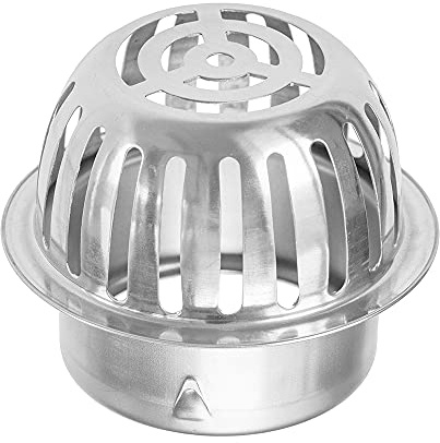 Scarico a Pavimento in Acciaio Inox, Protezioni per Grondaia, Filtro per Grondaia, Scarico a Pavimento Antibloccante, Filtro per Antipioggia, per Tubi di scolo per Foglie, Foglie, Rami ø 98 mm