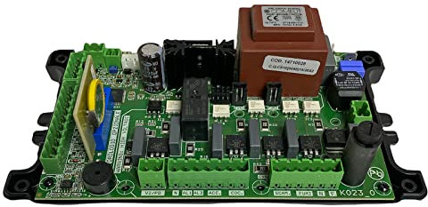 eRicambi, Carte de contrôle MICRONOVA PK023 pour poêles à granulés à air, sonde de fumée jusqu'à 600 °C, prête pour codeur, connecteur RS232 pour connexion au PC