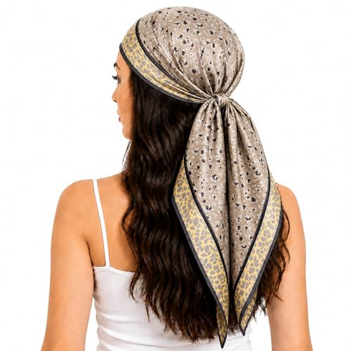 FAIRYGATE Damenschal Schal Tuch Blume Bandana Halstuch Kopftuch Schals 90 x 90 cm Bunte