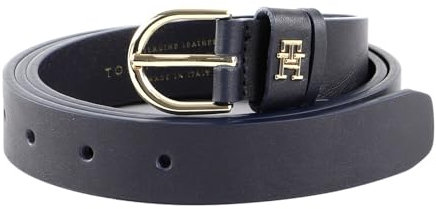Tommy Hilfiger Damen Gürtel TH Timeless 2.5 Ledergürtel, Blau (Space Blue), 70