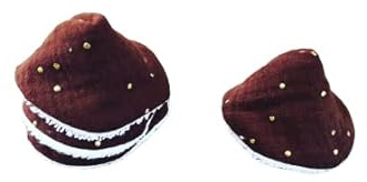 Lot de 4pare pipi écologique en tissu double gaze MARRON et pois doré/cone à pipi/et réutilisables,naissance cadeaux bébé, fait main et fabrication française