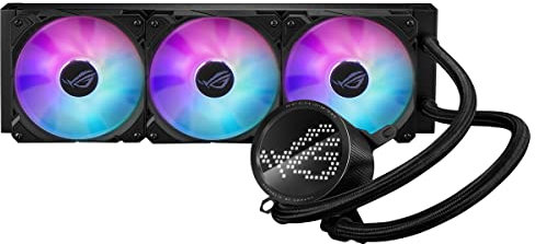 ASUS ROG Ryuo III 360 RGB All-in-One-Flüssig-CPU-Kühler (3x adressierbare 120 mm Radiatorlüfter, Anime Matrix-LED-Anzeige, kompatibel mit Intel LGA 1700, 115x, 1200 & AM4, AM5-Sockel)