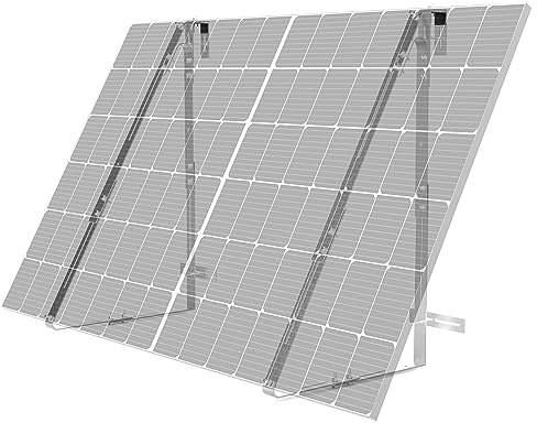SachsenRAD Balkon Solarmodulhalterungen, Aluminiumlegierung Balkonkraftwerk Solarpanel Halterung für Geländer, Flachdach oder Garten, Balkon Halter für alle Solarmodulbreiten von 92-120 cm