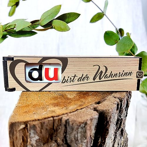 Du bist der Wahnsinn - Schokoriegel Geschenkbox inkl. Duplo - Geschenk Freundin Geburtstag, Geschenk Mann, Paar Geschenke, Freundschaft Geschenkidee, Geschenke Zum Jahrestag Für Sie, Freunde