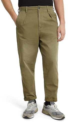 G-Star Homme Chino Pleated Relaxed Tapered, Vert (smoke olive D24543-C962-B212), 33W / 32L