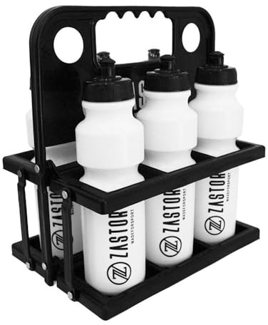 Pack 6 Botellas 750 ml con Portabotellas Plegable Negro