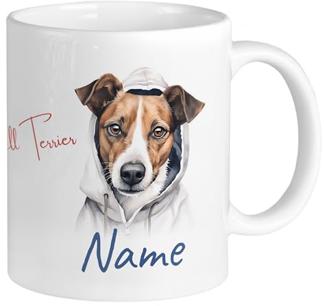 GRAZDesign Tasse mit Hunden und Namen personalisiert, coole Namenstasse für Kinder, Jugendliche und Erwachsene, für Hundeliebhaber Keramik 330ml (Jack Russell Terrier, 330ml)