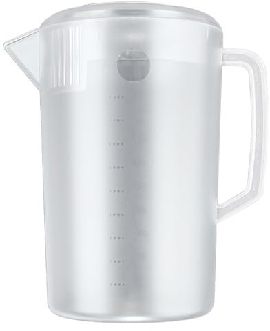 Pichet en Plastique avec Couvercle, Carafes à Eau Givrée, Bouilloire à Eau Froide pour Thé Glacé Jus Boisson Bière Café Limonade(5L-Transparent)