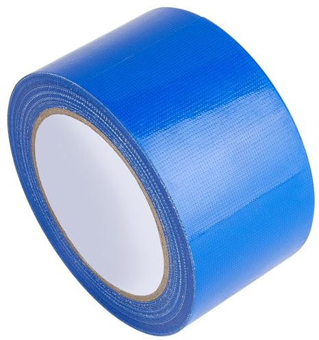 GORGECRAFT 62.5mm x 20m Strong Adhesive Cloth Blue Duct Tape Heavy Duty Repair Fabric Tape Single Sided Water Resistant Gaffer Tape for Stage Carpet Floor Repairing Spines Fixing Edges Hinging
