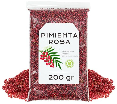 Pepe Rosa Grani Interi 200g | Con Aroma Delicato e Sapore Leggermente Dolce e Speziato, Ideale per Cucinare, Condire Piatti e Arricchire Ricette