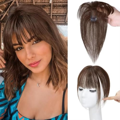 Pony Clip in Echthaar, One Piece Pony Haarteil Mit Klammer, Dunkelbraun Verlängerung für Frauen