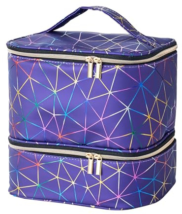 Sac de Rangement pour Vernis à Ongles | Sac de Rangement Portable pour manucure | Étui de séchage à Ongles Double Couche | Boîte de Rangement de Voyage pour Vernis à Ongles | Sac de Transport pour 30