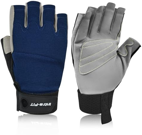Intra-FIT Gants d'Escalade, Parfaits avec Corde, Conçus pour Sauvetage et Escalade de Rocher/Arbre/Mur/Montagne, Aventure, Outdoor Sports, Souple&Confortable& Durable