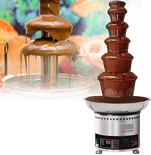 KLYDBMYT Máquina para Fuente de Chocolate, Fuente eléctrica para derretir Chocolate, máquina multifunción para Fuente de Chocolate Caliente, Adecuada para Fiestas (6 Niveles)