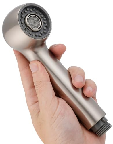 Hibbent 2 Function Kitchen Tap Spray Head Replacement, Brushed Nickel | Sink Faucet Sprayer Head, Suitable for Pull Out Kitchen and Bathroom Tap, G 1/2