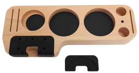 Versatile paletta per caffè in legno compatibile con presse da 51 mm, 53 mm, 58 mm, antigraffio, protezione senza sforzo per i piani di lavoro, design salvaspazio, struttura in legno di faggio