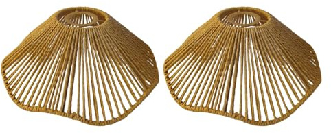 Homyl 2x Paralumi Intrecciati in Corda di Carta Vintage per Lampade Da Ufficio, Bar, Fattoria
