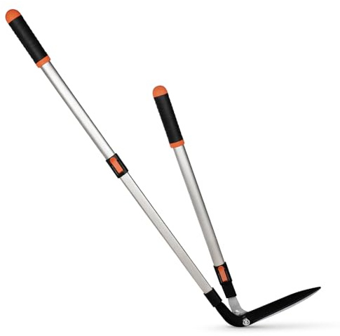 Telescopic Aluminium Edging Shears, Lightweight Back-Friendly Lawn Edge Trimmer with Extendable Handles 655–1055mm, Ergonomic Grip for Effortless Garden Cutting