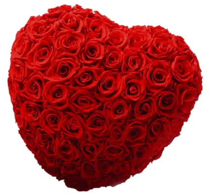 INOOMP Scatola Regalo Cuore a Forma di Rosa Rossa 3d Decorativa in Pe Luci a LED e Spugna Colorata per San e Compleanno