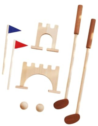 mophrati Set da minigolf per bambini, set da golf per bambini dai 3 ai 5 , giocattolo in legno di lunga durata per supportare lo sviluppo cognitivo all'aperto, kit di simulazione in legno per .
