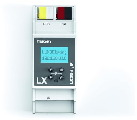 Theben 4800495 I LUXORliving IP1 I Systemzentrale für das KNX Smart-Home System LUXORliving I Ethernet- und Bus-Schnittstelle