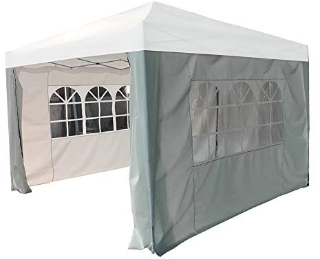 FP-TECH 4 Seitenteile Ersatz-Verschluss für Pavillon, faltbar, für den Garten, 3 x 3 cm, Weiß