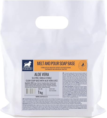 1kg Base de savon de glycérine transparent «Aloe Vera». Soap base with Aloe Vera clear SLS free