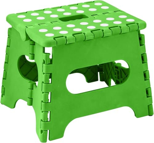 DASHMESH Folding Step Stool, Mini Step Collapsible Foldable Foot for Adults & Kids, 7-inch Green Stepping Toddler Ideal for Kitchen, Living Room, Bathroom