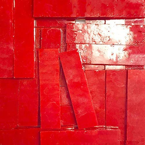1 x 4 cm Buntglas-Streifen, DIY-Glasmosaik, Hobbys, Bastelarbeiten, Teller, Bilderrahmen, Blumentöpfe, handgefertigter Schmuck, 200 g (rot)
