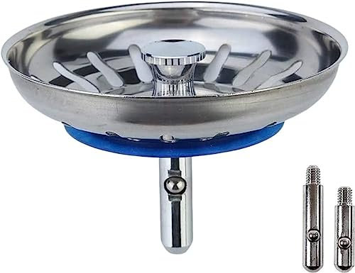 MINISMUS Waschbecken 80 mm - Siebkörbchen Abflussstopfen Edelstahl Waschbeckenstöpsel Waschbeckensieb – Sieb Stöpsel Abfluss Küche Spüle Abflussstopfen Küchenspüle - Edelstahl