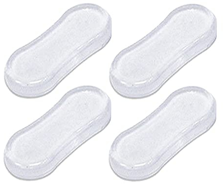 Uposao Universels Pare-Chocs De Siège De Toilette, 4 Pièces Patins pour Abattant WC, Tampon Abattant WC avec Adhésif Fort Kit De Tampon Abattant WC pour Familles, Hôtels, Toilettes Scolaires