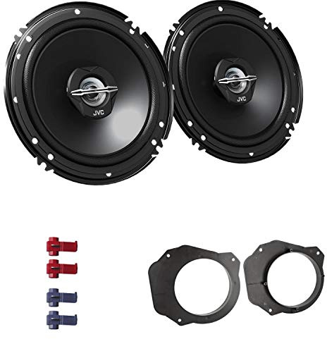 JVC CS-J620X Auto Lautsprecher 16,5 cm mit Einbauset passend für Peugeot Expert 2007-2016 Türen vorne 600 W 165mm 2 Wege Koax