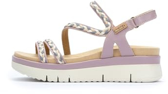 Pikolinos Sandalias cuña en Cuero Palma para Señora Color Malva