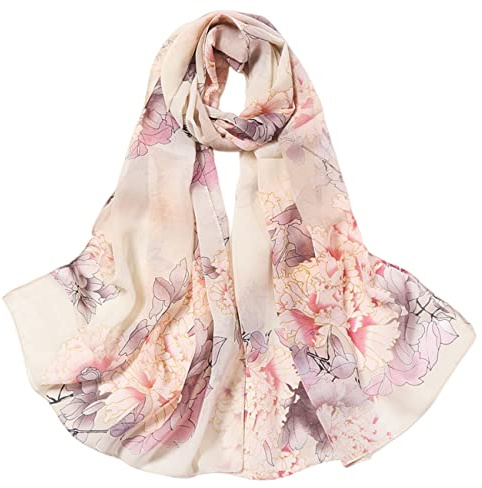 FAIRYGATE Chiffon Scarf for Women UK Summer Womens Scarves Ladies Light Soft Fashion Scarfs Neck Wrap Shawl A4508