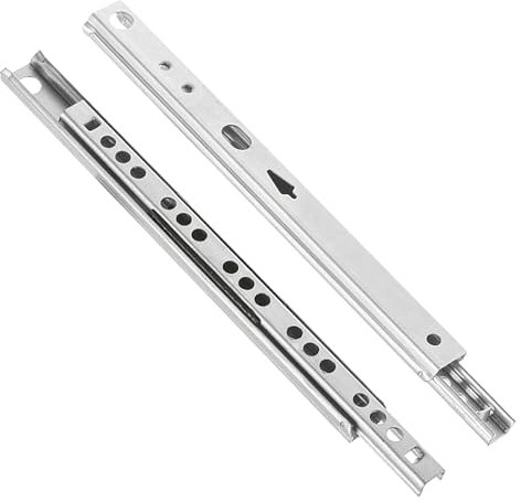 bricoleva.it Set Guide Estrazione Parziale per Cassetti e Cassettiere non Ammortizzate - Guide a Sfere per Cassetti Disponibili in più Varianti Confezione da 1 coppia (Estrazione Parziale 35 cm)