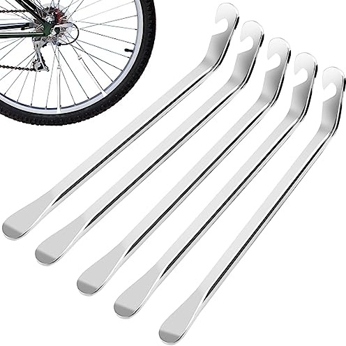 Jinsion 5 Stücke Metall Fahrrad Reifenheber Reparatur | Reifenheber Fahrrad Metall Montierhebel Kohlenstoffstahl Reifen Hebel Fahrradreifen Metall Montierhebel Werkzeug