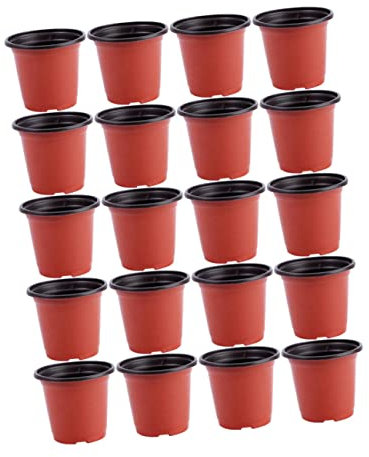 ABOOFAN 20pezzi Vasi Di Fiori in Plastica Per Piante Da Giardino Balcone Di Drenaggio Robusto Materiale Plastico Leggero Facile Da Pulire Per Piante d Appartamento Vivaio