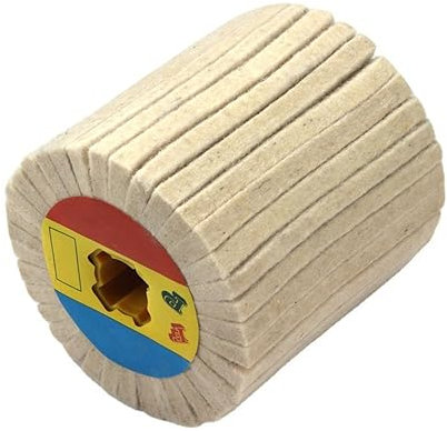 Rueda De Tambor De Desbarbado Y Pulido De Trefilado De Rueda De Fieltro De Lana Para Acero Inoxidable,100mmx100mm