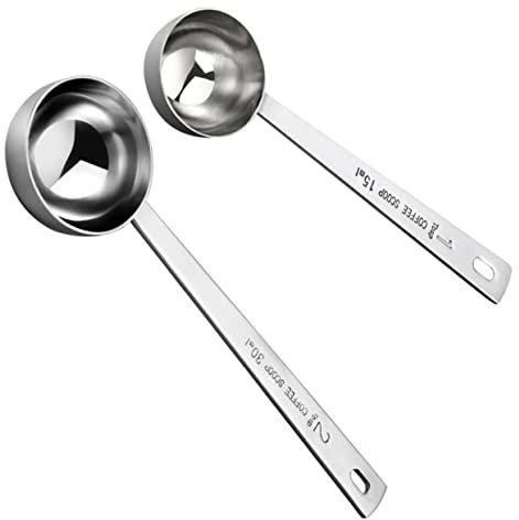 BESTonZON 8pezzi Cucchiai Dosatori Acciaio Inossidabile Per Caffè Polveri e Ingredienti Da Cucina e Resistenti All Usura