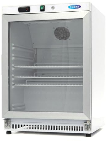 Frigorifero 200L Bianco con Porta Vetro - Modello Tavolo - Ospitalità - Con Tre Griglie Regolabili - Professionale