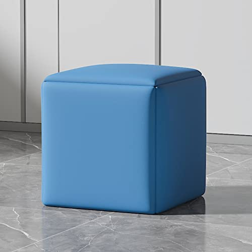 5-in-1-Stapelhocker – Stapelstuhl aus Kunstleder mit drehbaren Rollen, Fußhocker – quadratische Bank für Wohnzimmer, Esszimmer