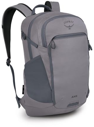 Osprey Axis Laptop Backpack - Sleek, Urban-Ready Everyday Pack with Laptop Sleeve, Dual Water Bottle Pockets, and Compression Straps - Ideal for College, Commutes, and Casual Travel, Soundwave Grey