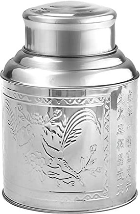 CHFYIJYHM Lata de té de Acero Inoxidable, Caja Grande de té Caddy, Caja de Hierro for Embalaje de té, Caja de té for el hogar, Bote de té Sellado, contenedores de Almacenamiento de té Suelto