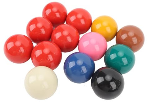 SPYMINNPOO 13-teiliges Snookerkugel-Set, Standard-Harz-Billardkugeln mit 2,1 Zoll Durchmesser, Ersatz für Billardtische